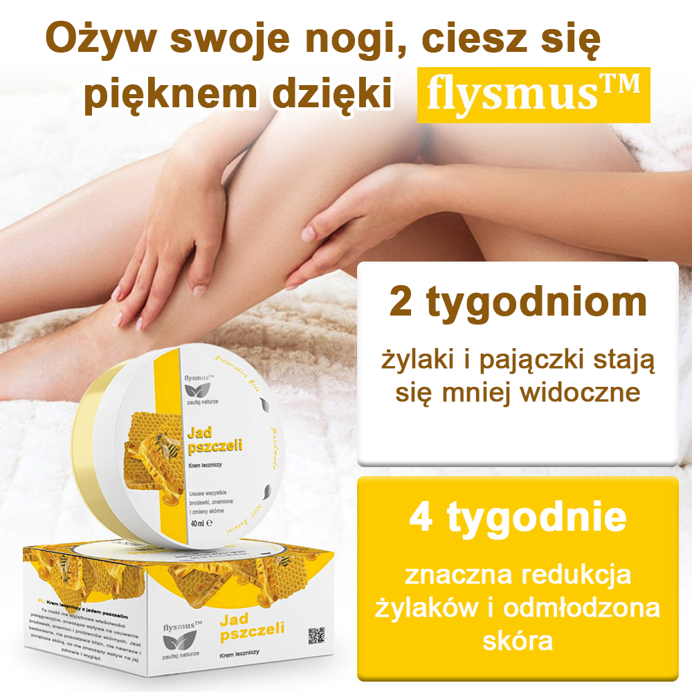 ✅flysmus™ Krem leczniczy z jadem pszczelim🐝: Leczenie egzemy, łuszczycy, trądziku, trądziku różowatego, infekcji grzybiczych, brodawek✅