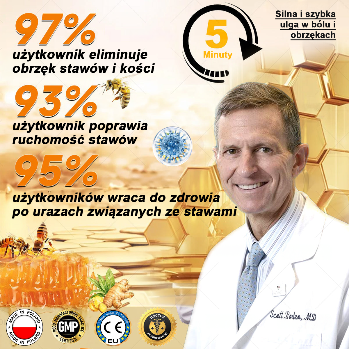 🐝TLOPA® Toksyna botulinowa i jad pszczeli Krem przeciwbólowy do gojenia kości🐝