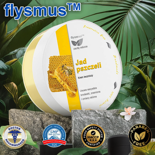 ✅flysmus™ Krem leczniczy z jadem pszczelim🐝: Leczenie egzemy, łuszczycy, trądziku, trądziku różowatego, infekcji grzybiczych, brodawek✅