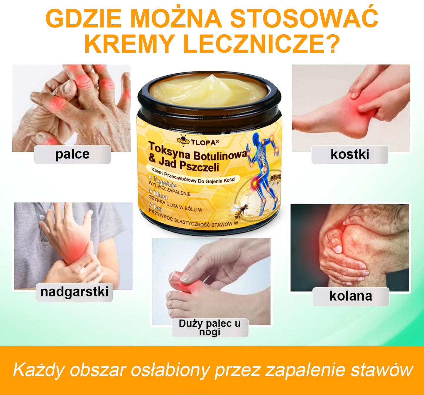 🐝TLOPA® Toksyna botulinowa i jad pszczeli Krem przeciwbólowy do gojenia kości🐝