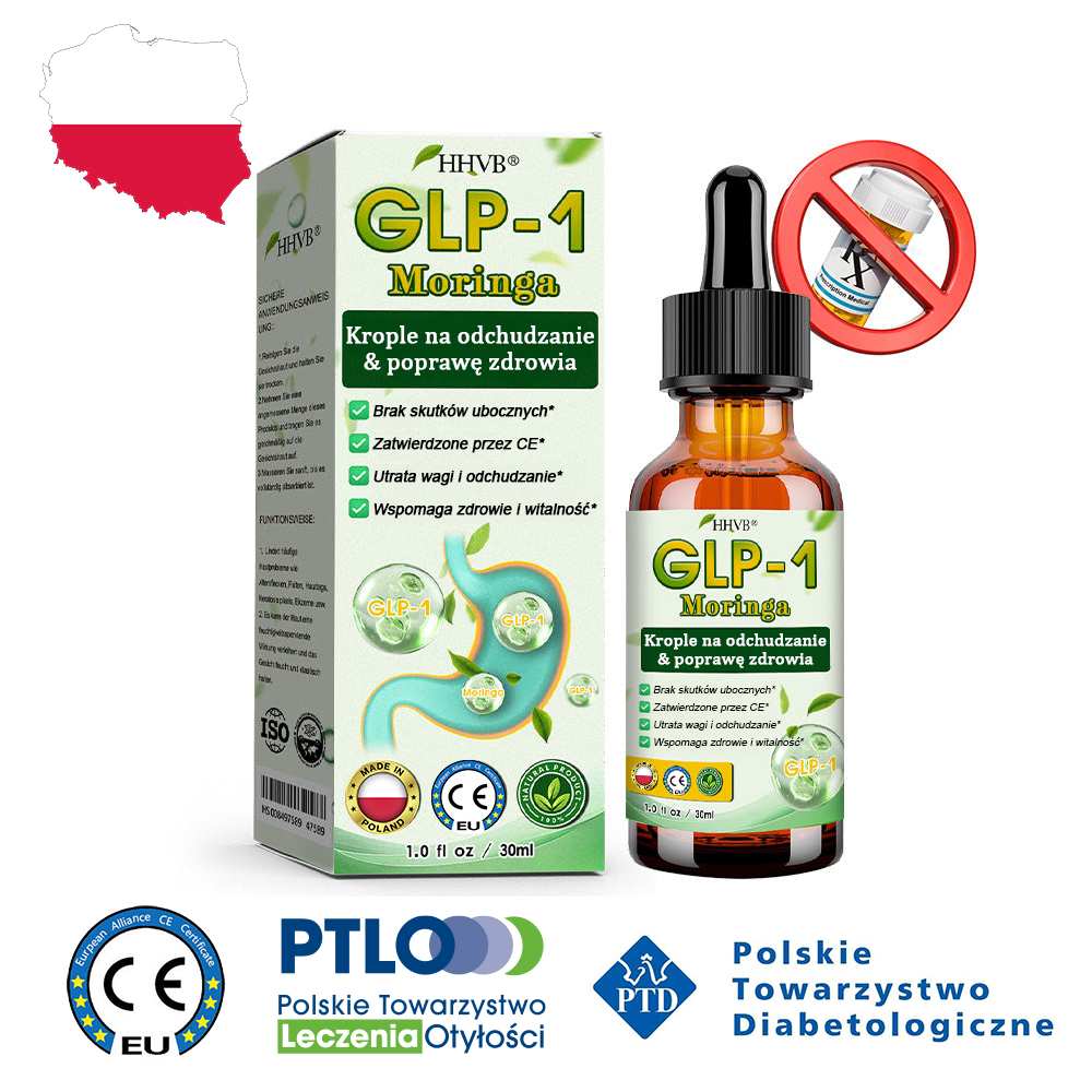 HHVB® GLP-1 Krople odchudzające wzmacniające zdrowie👨⚕️ (Spalacz tłuszczu klasy spożywczej - Opracowany przez Polskie Towarzystwo Walki z Otyłością)👨⚕️👨⚕️