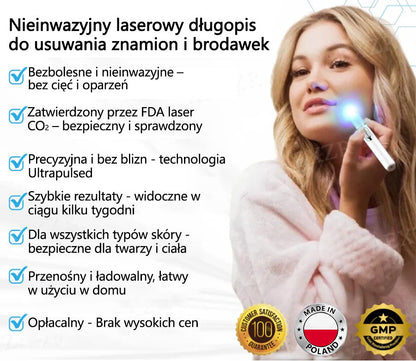 Cvreoz® nowy nieinwazyjny laser do usuwania pieprzyków i brodawek