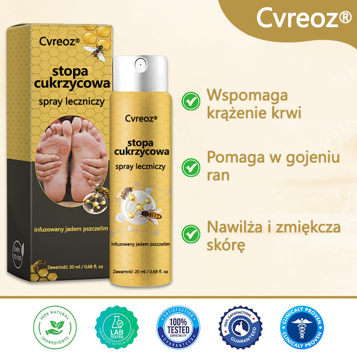 Cvreoz® Leczniczy spray z jadem pszczelim do gojenia i regeneracji ran na dłoniach i stopach🌿🌿